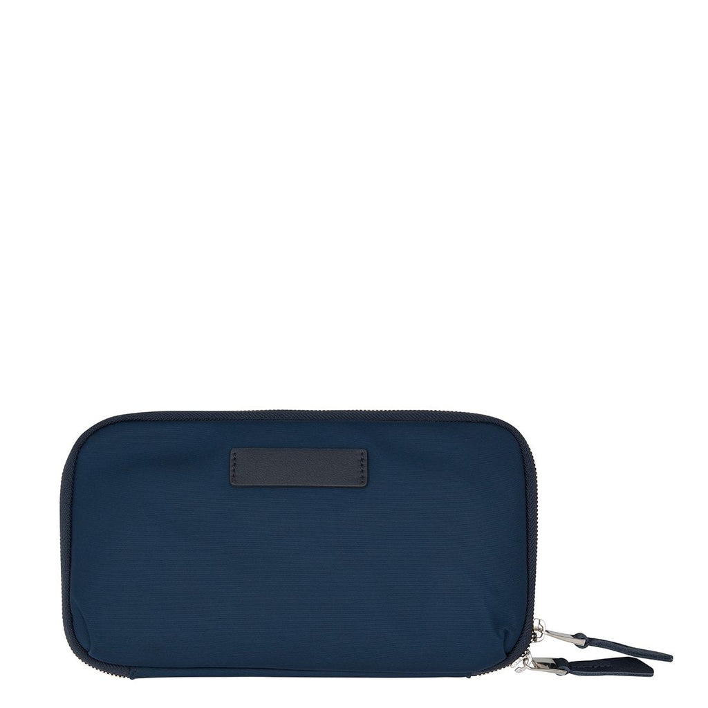 KNOMO Knomad Travel Wallet Travel Organiser From Back 8" -  Dark Navy Blazer | knomo.com