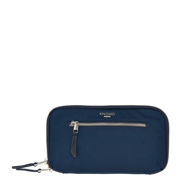 KNOMO Knomad Travel Wallet Travel Organiser From Front 8" -  Dark Navy Blazer | knomo.com