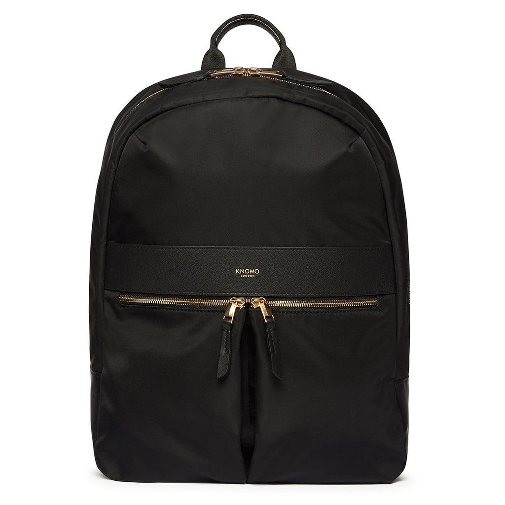 KNOMO Beauchamp Laptop Backpack From Front 14" -  Black | knomo.com