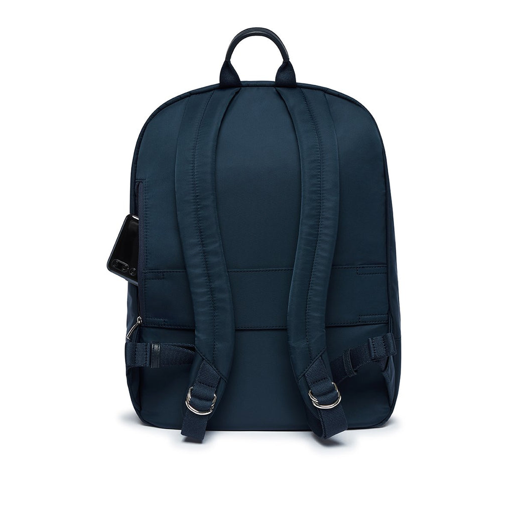 KNOMO Beauchamp Laptop Backpack From Back 14" -  Dark Navy Blazer | knomo.com