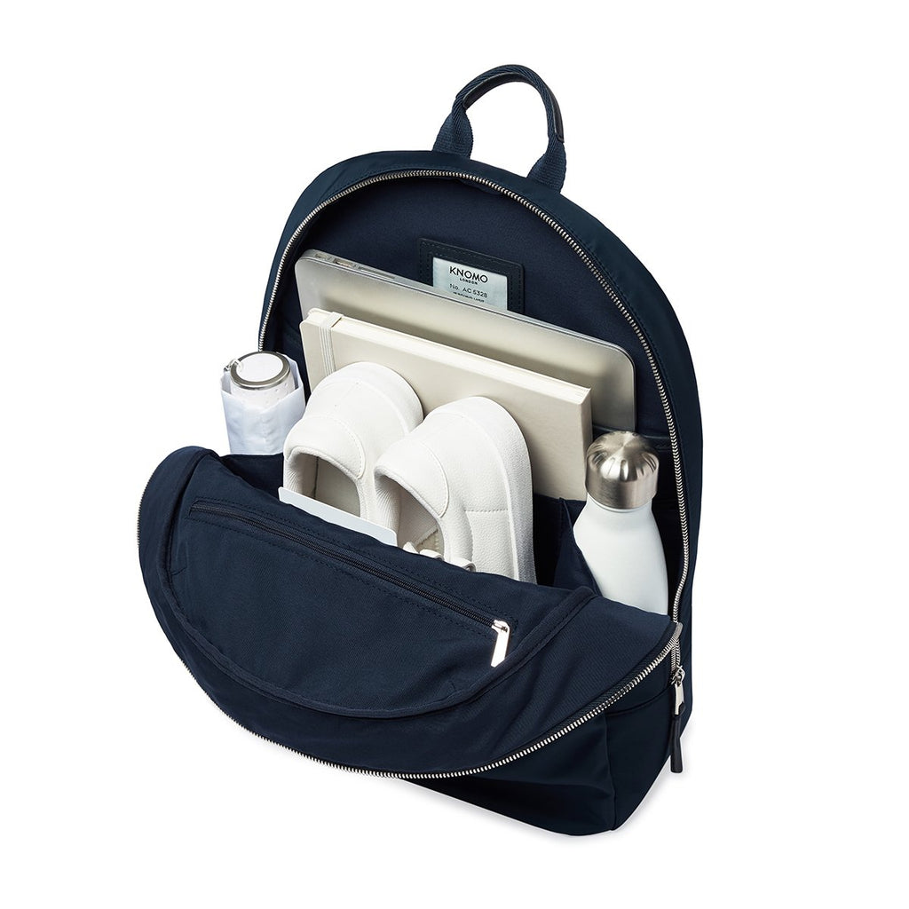 KNOMO Beauchamp Laptop Backpack Internal With Items  14" -  Dark Navy Blazer | knomo.com