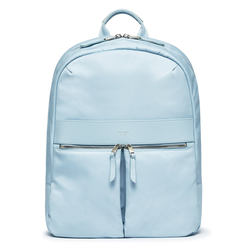 KNOMO Beauchamp Laptop Backpack From Front 14" -  Poplin Blue | knomo.com
