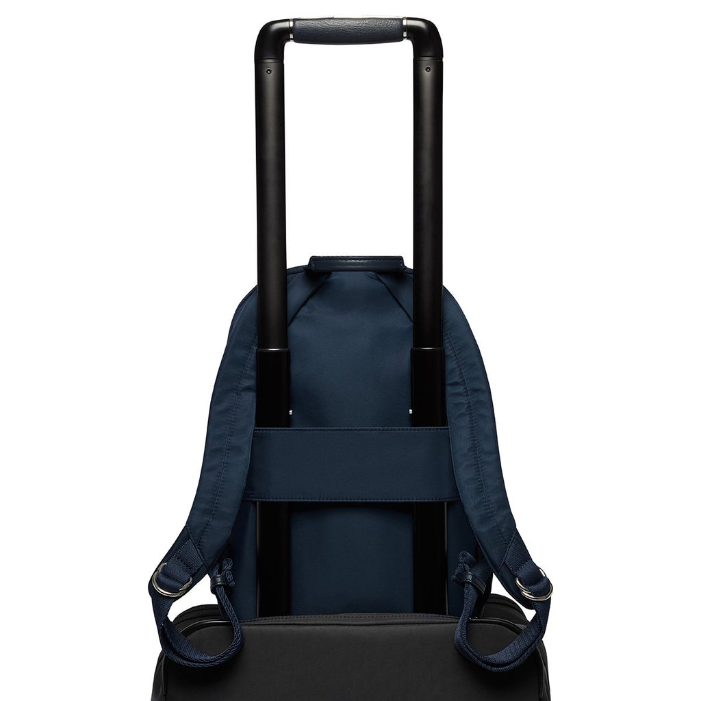 KNOMO Mini Beaufort Backpack Trolley Sleeve View 12" -  Dark Navy Blazer | knomo.com