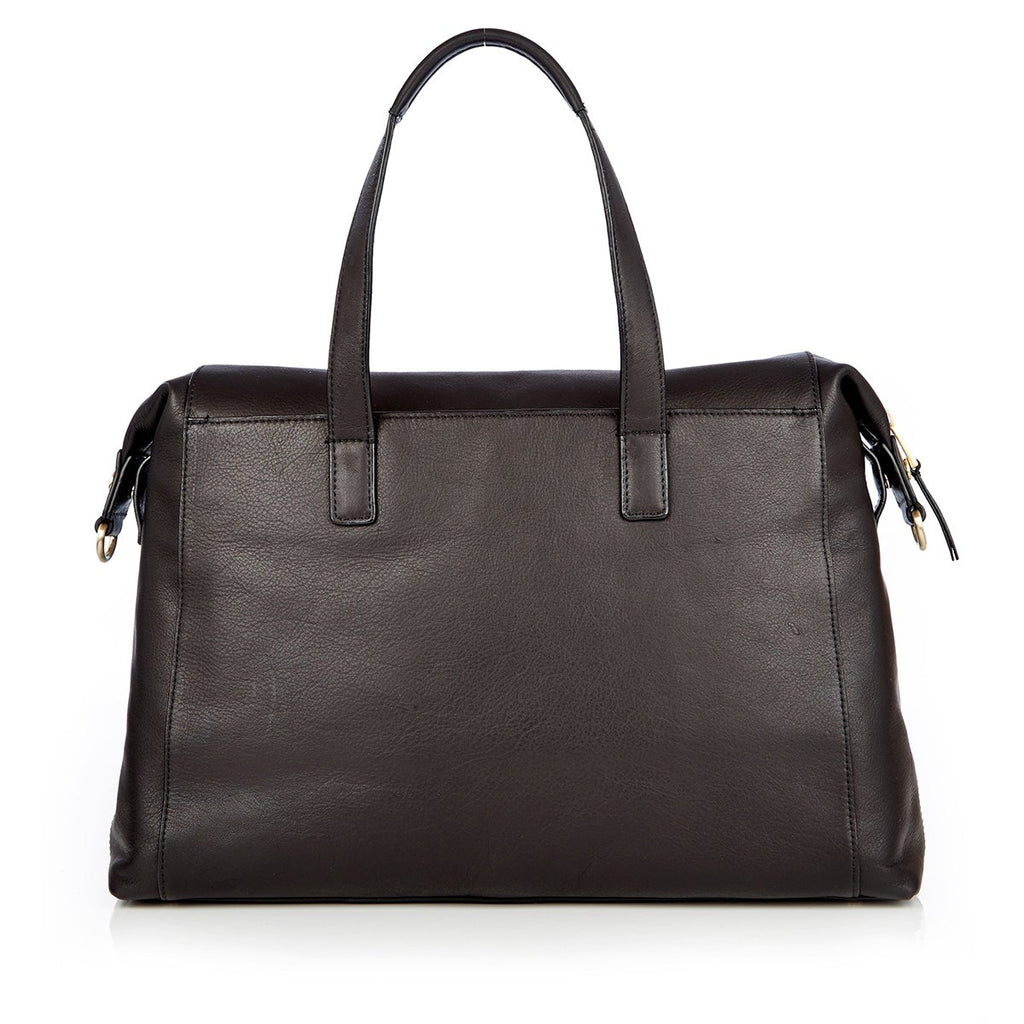 KNOMO Audley Laptop Handbag From Back 14" -  Black | knomo.com