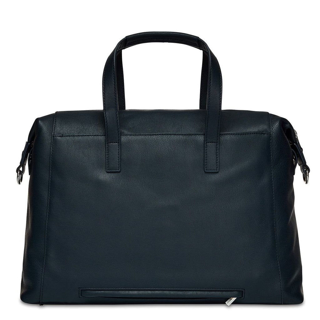 KNOMO Audley Laptop Handbag From Back 14" -  Dark Navy Blazer | knomo.com