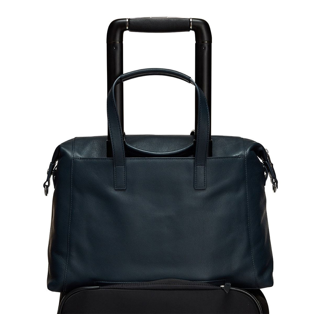 KNOMO Audley Laptop Handbag Trolley Sleeve View 14" -  Dark Navy Blazer | knomo.com