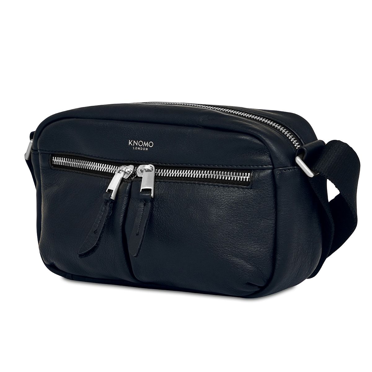 Dark Navy Blazer Brook Leather Cross Body Bag KNOMO London