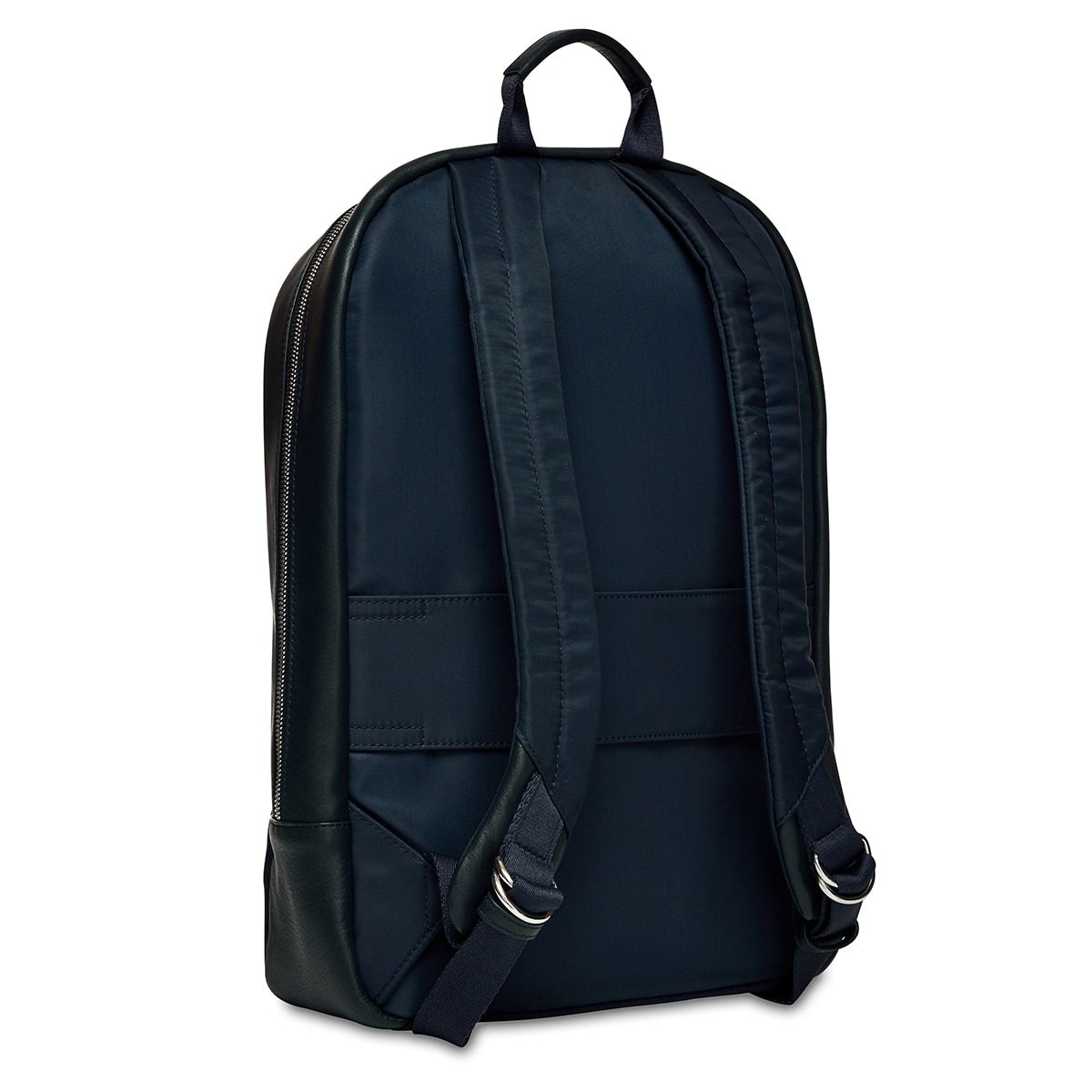 beaux leather backpack by knomo Dark Navy Blazer Beaux Leather 15" Laptop Backpack | KNOMO London