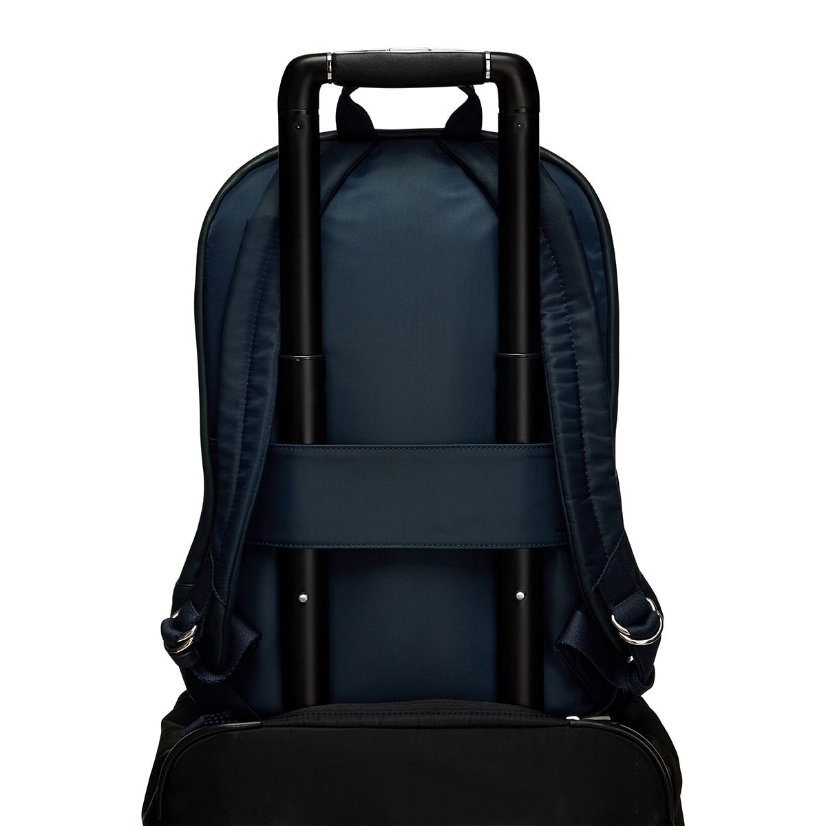beaux leather backpack by knomo Dark Navy Blazer Beaux Leather 15" Laptop Backpack | KNOMO London