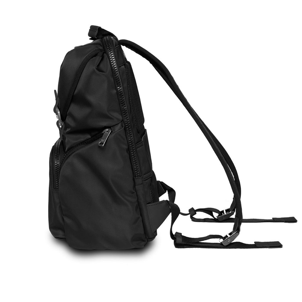 KNOMO Thurloe Backpack From Side 15" -  Black | knomo.com