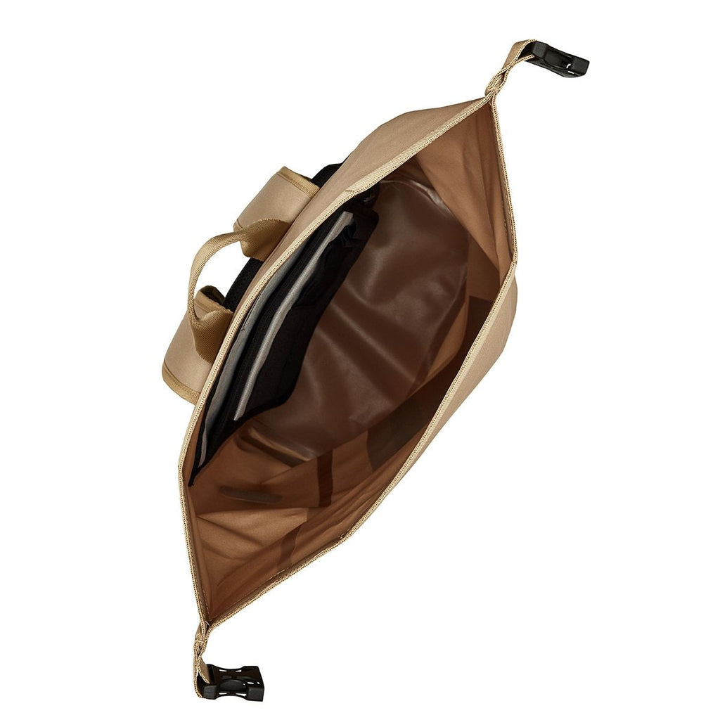 KNOMO Cromwell Roll-Top Laptop Backpack Internal View Empty 14" -  Desert | knomo.com