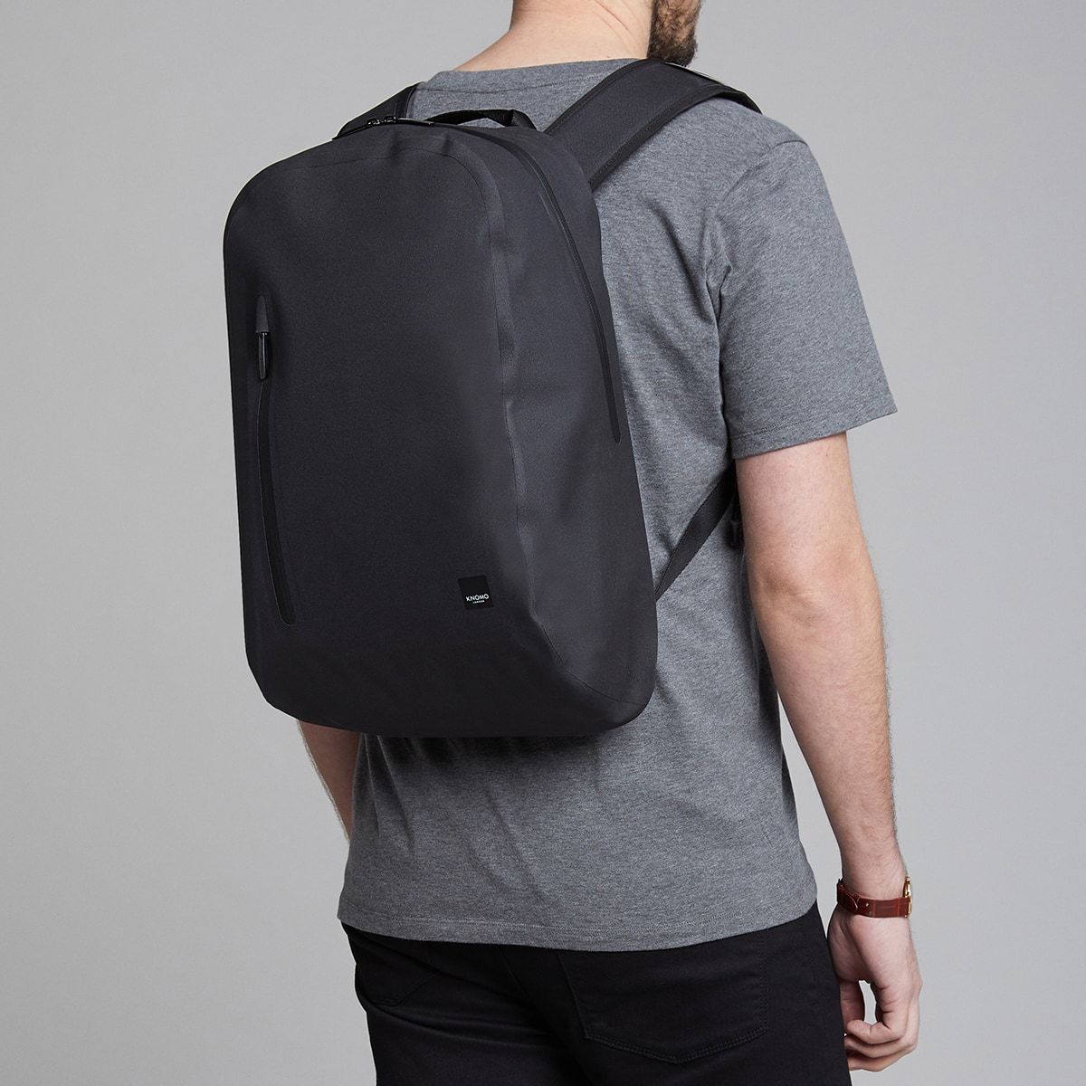 Black Harpsden 14 Waterproof Laptop Backpack KNOMO London KNOMO