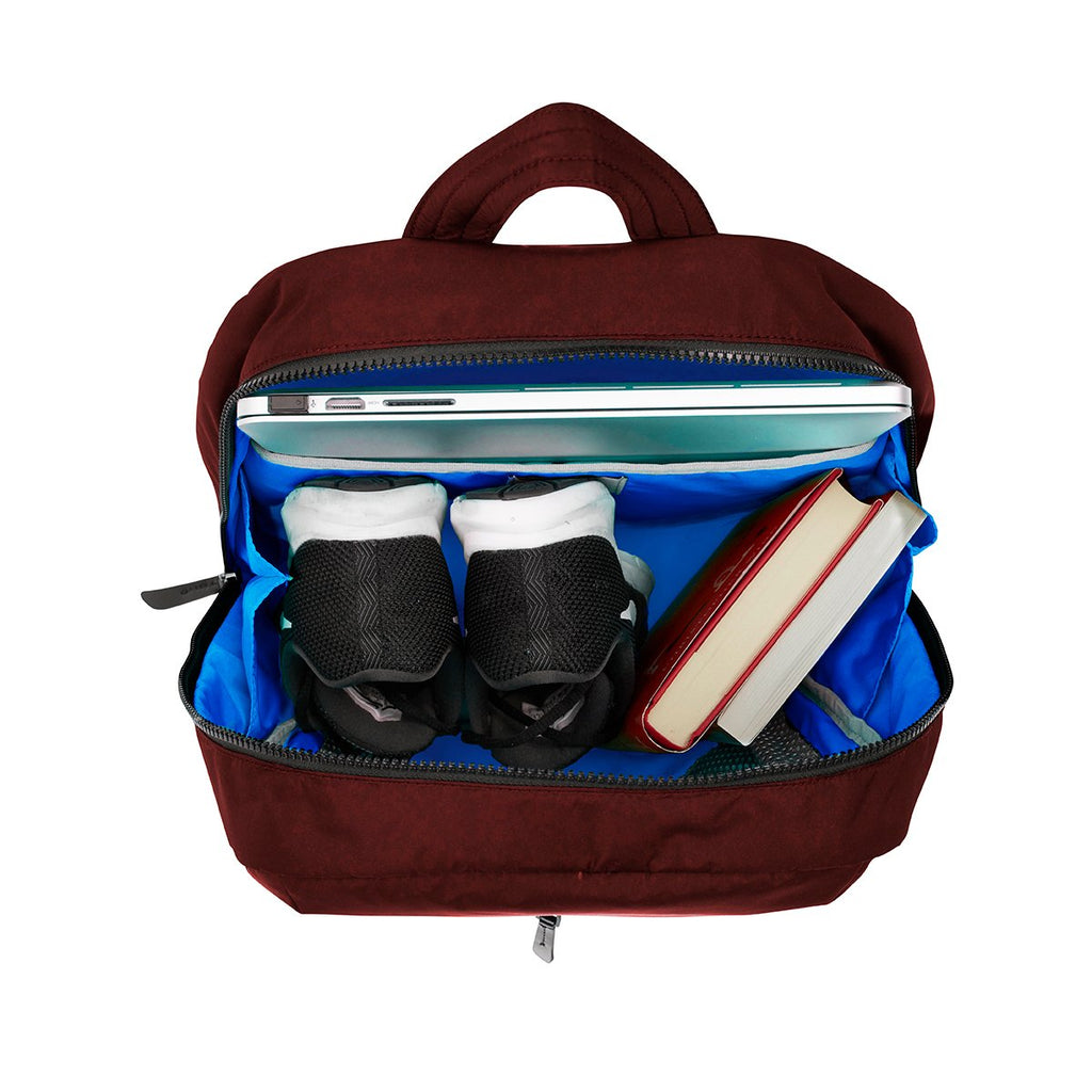 KNOMO Berlin Laptop Backpack Internal With Items 15" -  Red Brick | knomo.com