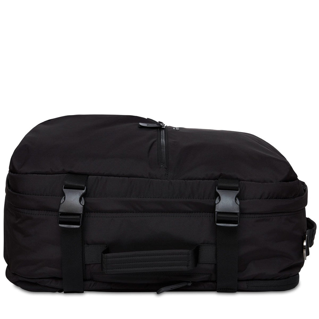 KNOMO Budapest Expandable Backpack From Side Laying Down 15.6" -  Black | knomo.com