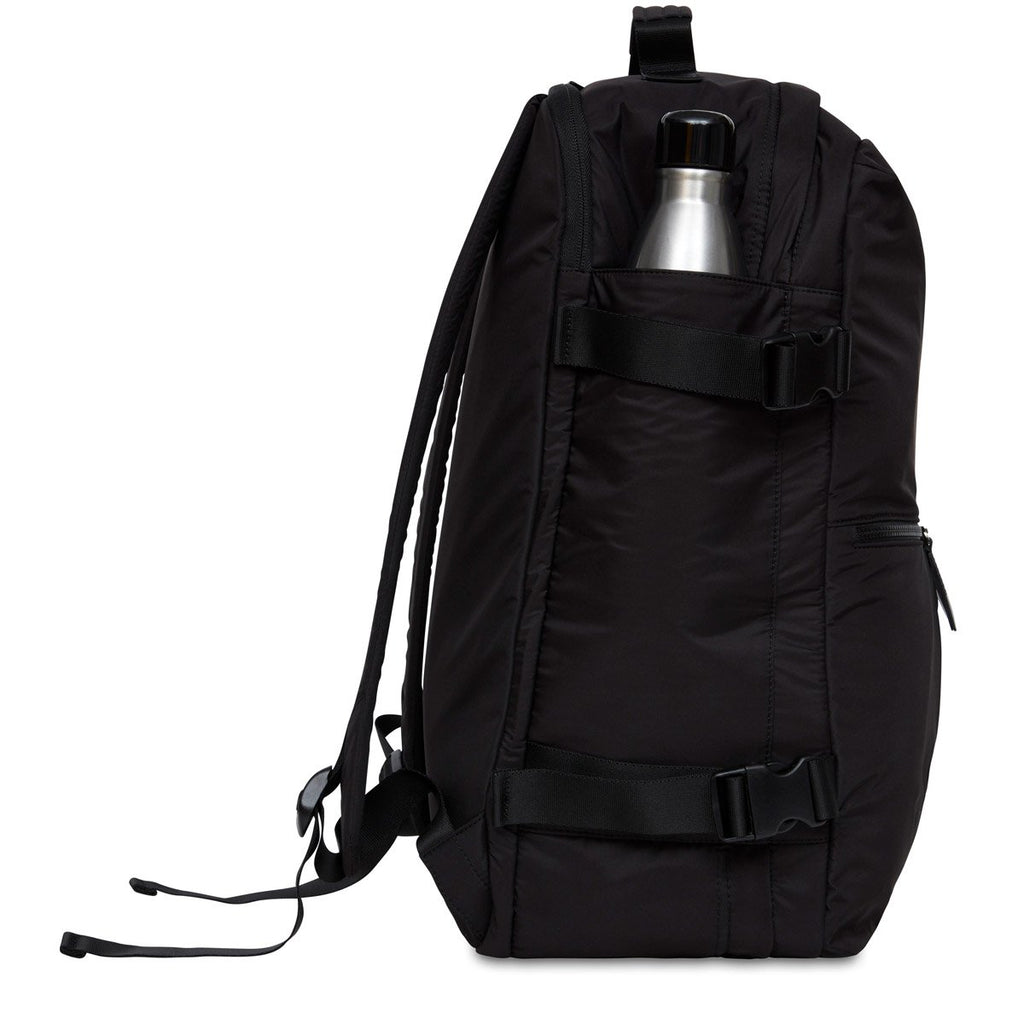 KNOMO Budapest Expandable Backpack From Side 15.6" -  Black | knomo.com