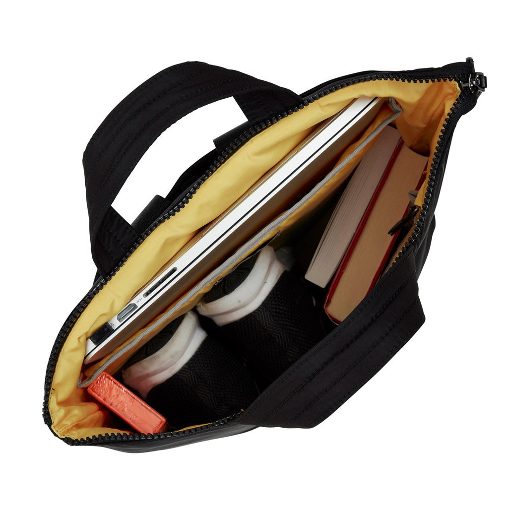 KNOMO Reykjavik Laptop Tote Backpack Internal With Items 15" -  Black | knomo.com