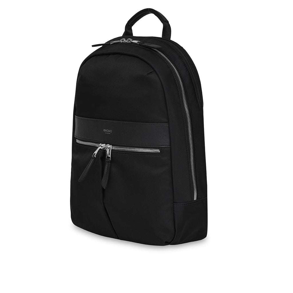 KNOMO Mini Beaufort Backpack Three Quarter View 12" -  Black | knomo.com