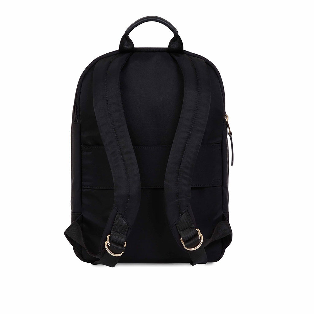 KNOMO Mini Beaufort Expandable Backpack From Back 12" -  Black | knomo.com