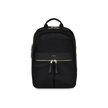 KNOMO Mini Beaufort Expandable Backpack From Front 12" -  Black | knomo.com