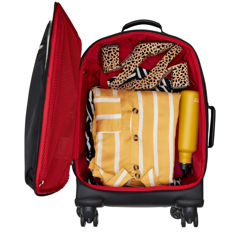 KNOMO Park Lane Boarding Tote Internal With Items 15" -  Black | knomo.com