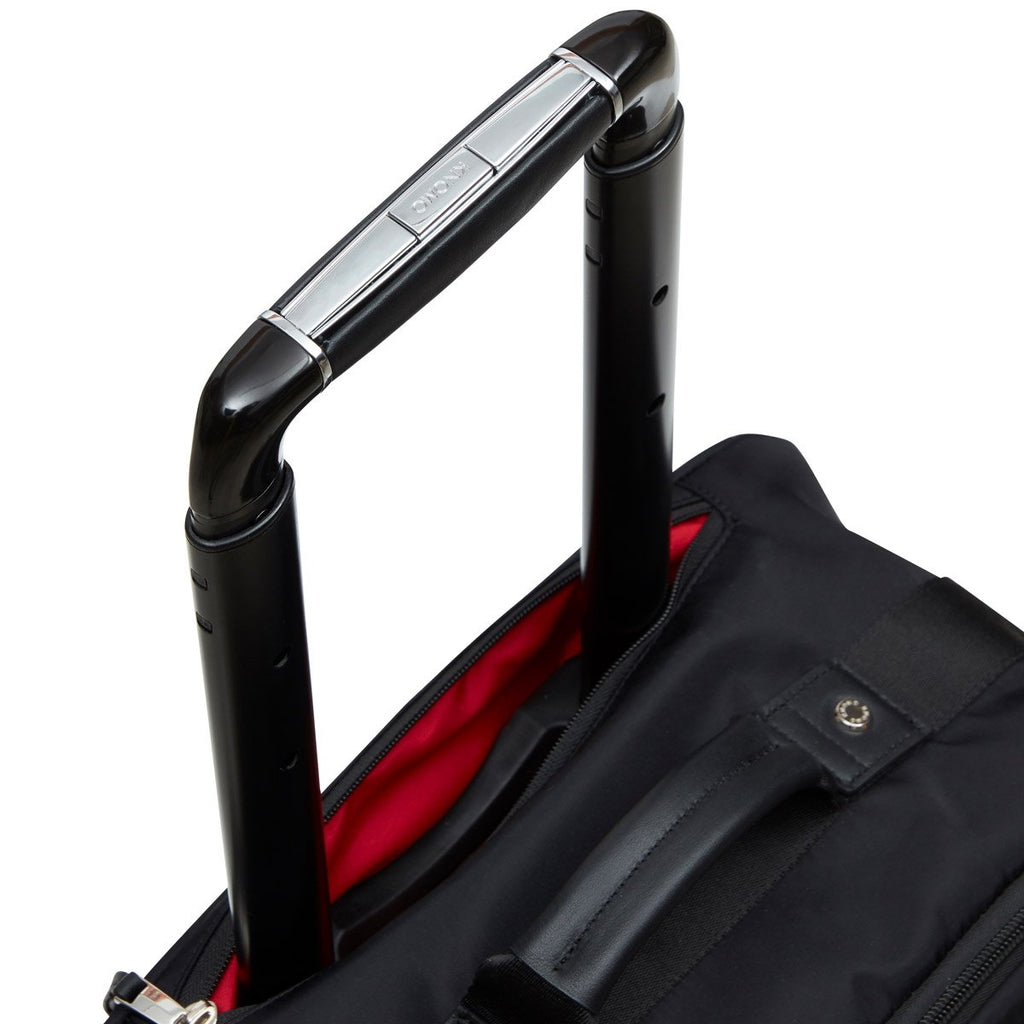 KNOMO Park Lane Boarding Tote Handle Close Up 15" -  Black | knomo.com