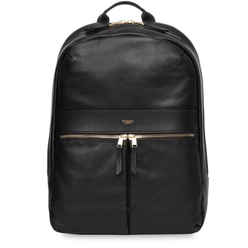 KNOMO Beaux Laptop Backpack From Front 14" -  Black | knomo.com