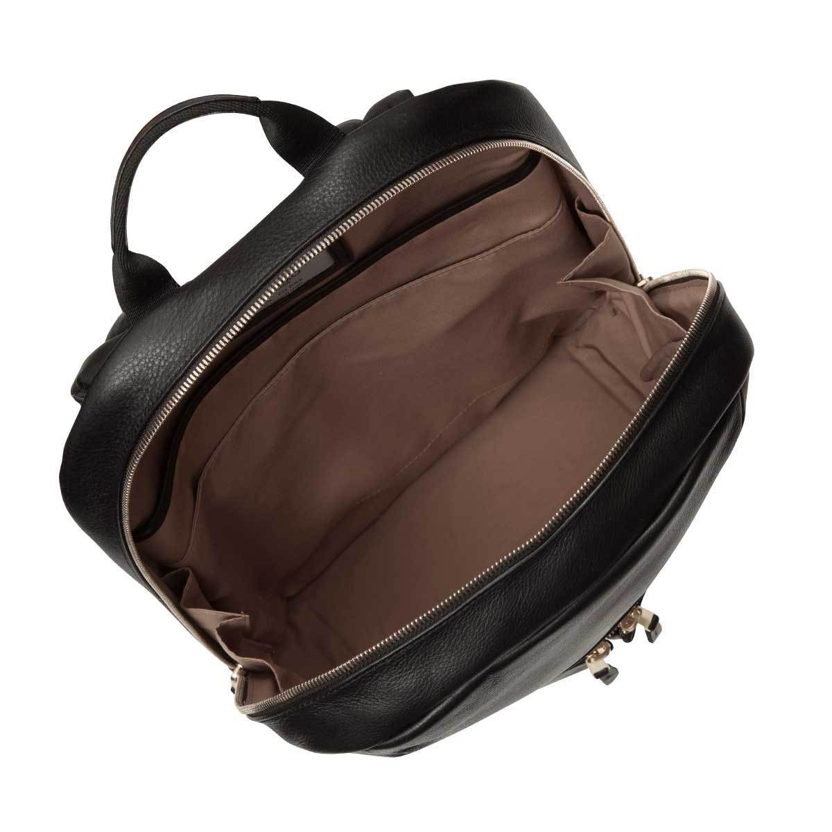 beaux leather backpack by knomo Black Beauchamp Leather 15" Laptop Backpack | KNOMO London