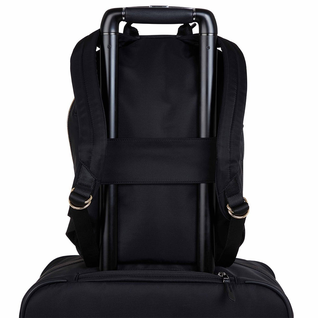 KNOMO Mini Beaufort Expandable Backpack Trolley Sleeve View 12" -  Black | knomo.com